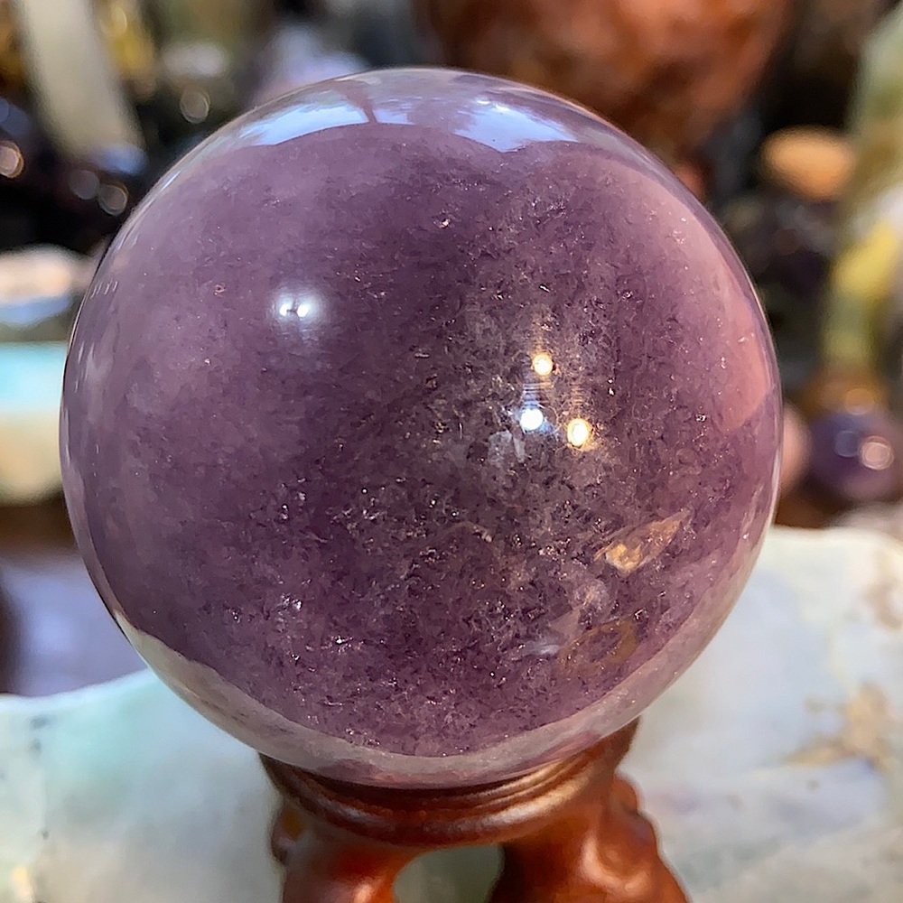 🔥SALE🔥 Purple Fluorite Crystal Sphere With Sparkles! Watch The Video!